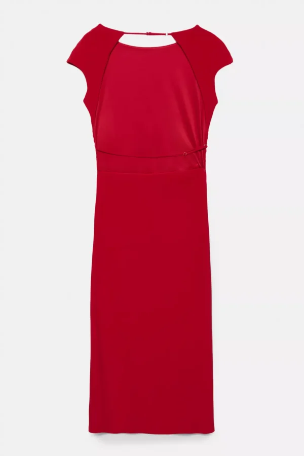 فستان ميدي مفتوح الظهر